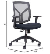 LLR83111A204 Mesh Back/Fabric Seat Mid-Back Task Chair